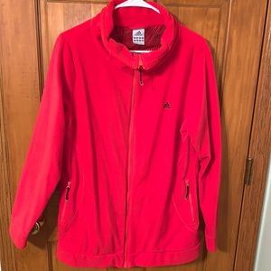 Adidas zip up long fleece jacket